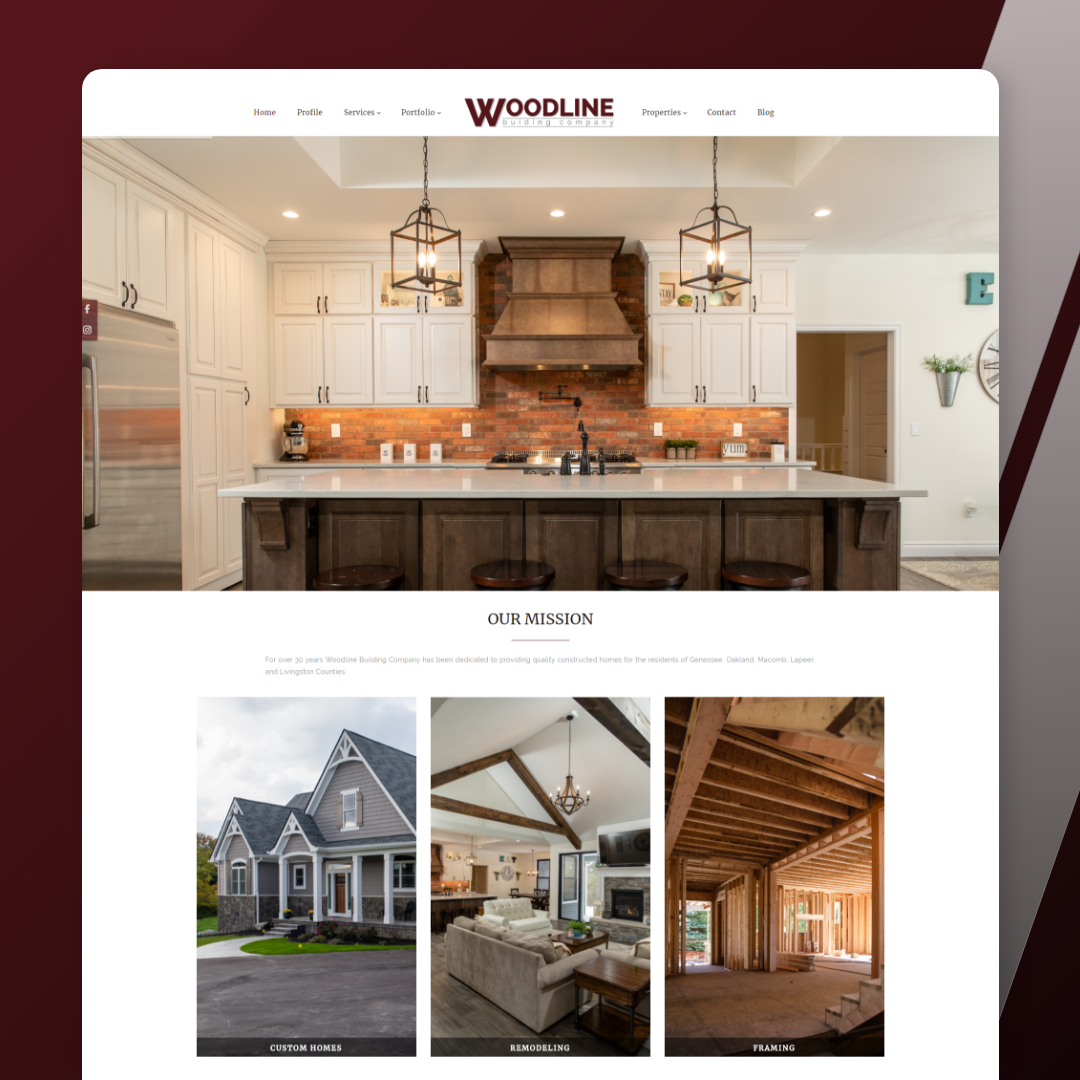 Wow-Worthy Website for Woodline Building Company Clarkston, Michigan by Kamunikate