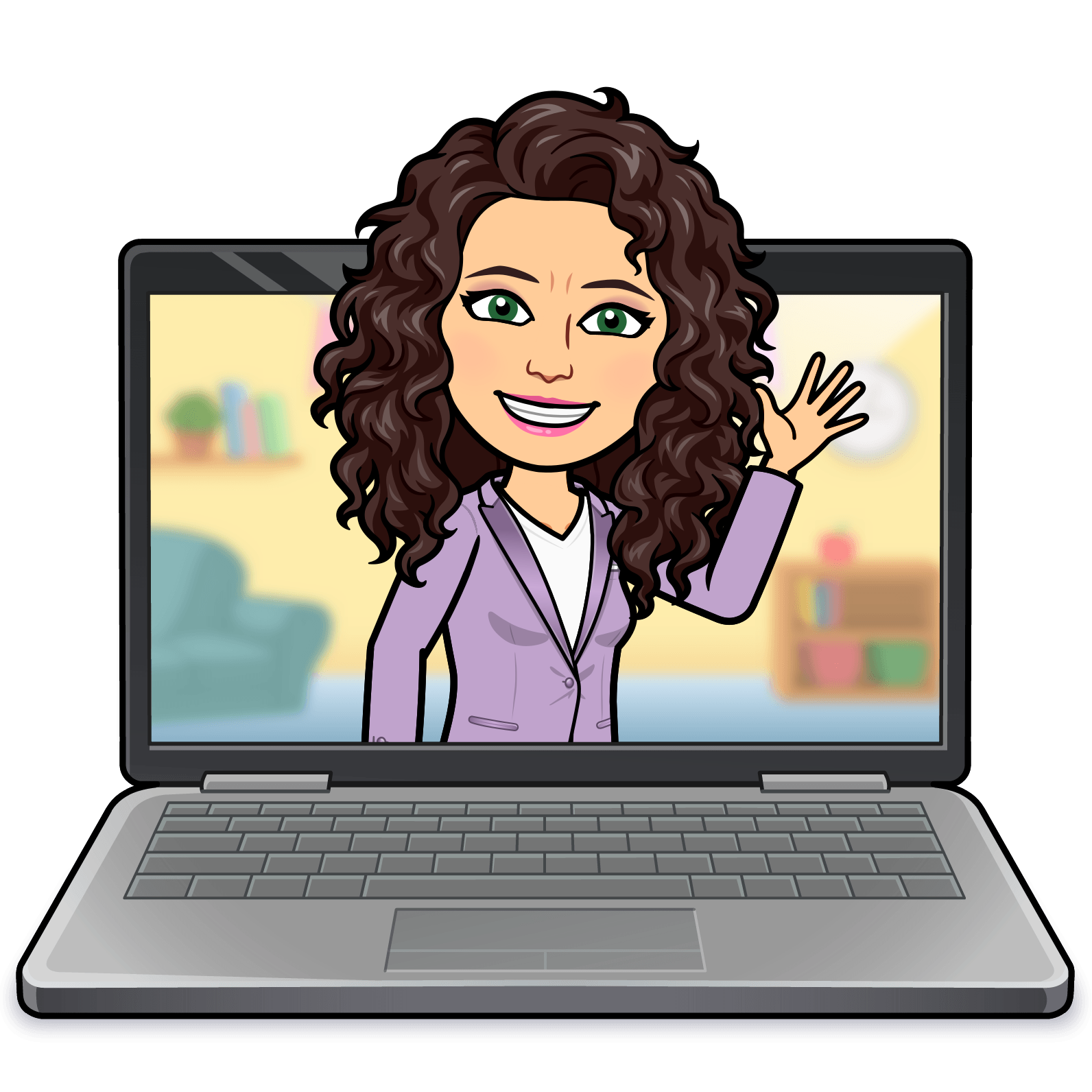 Courtney Conley Waving In Computer